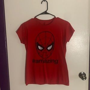 Marvel Ladies’ Red Spider-Man Tee Size Medium